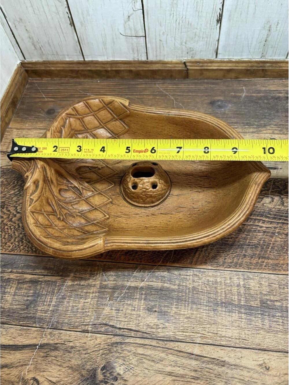 Vintage Acorn Shaped Nut Bowl With Nutcracker and 4 Picks Made In USA - Picture 8 of 10
